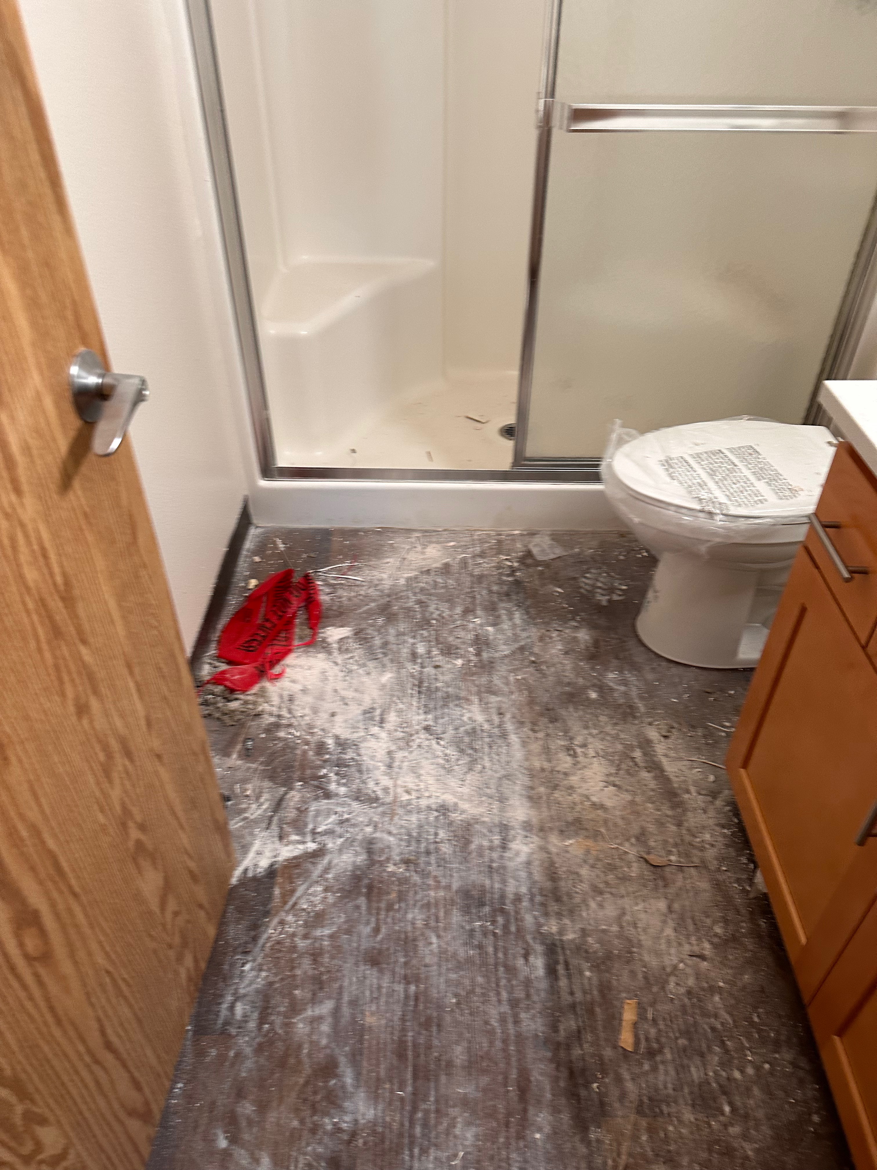 Before construction final cleaning - bathroom